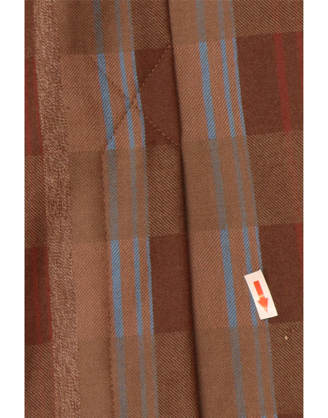 Gonna dritta a vita alta da donna vintage IT 44 media W26 scozzese marrone