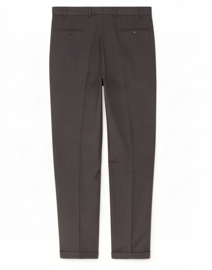 Pantaloni da abito con pegging da uomo Marks & Spencer W36 L33 in lana grigia