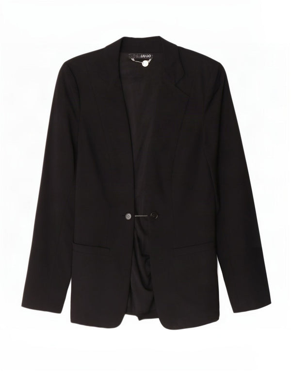 Giacca Blazer 1 Bottone Donna Liu Jo IT 44 Media Nera Lana