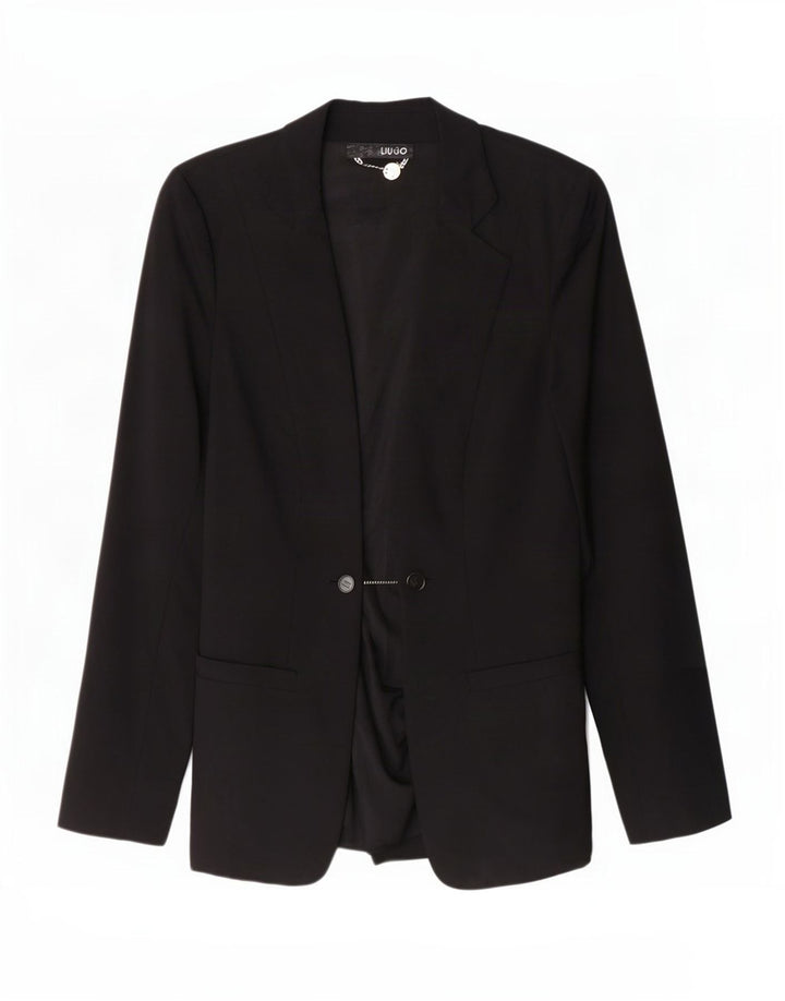 Giacca Blazer 1 Bottone Donna Liu Jo IT 44 Media Nera Lana