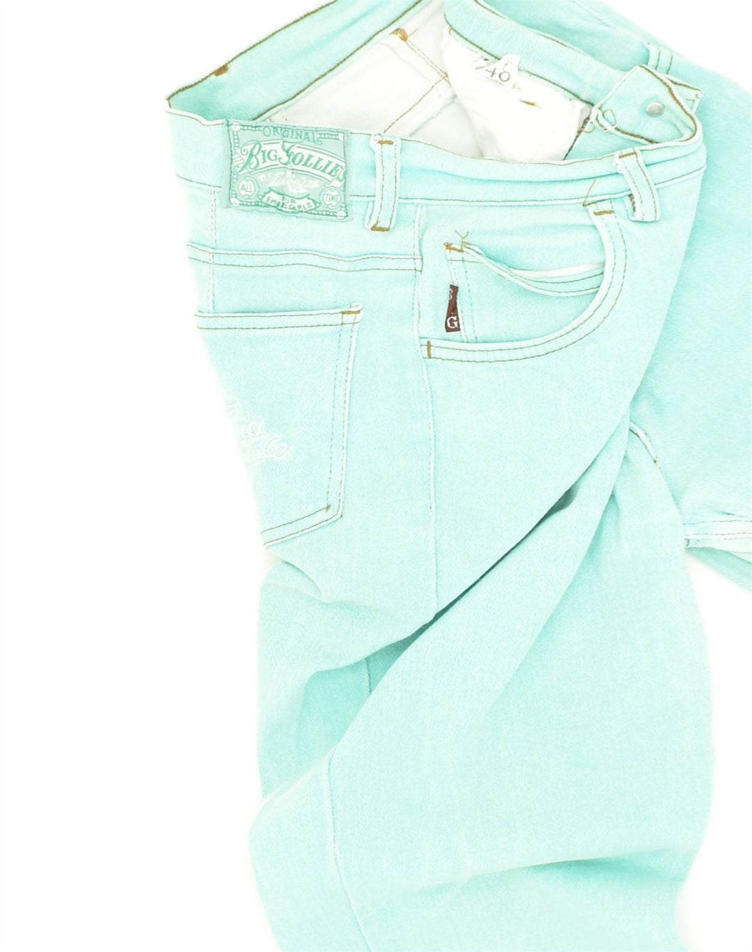 VINTAGE Womens Slim Jeans W24 L26 Blue Cotton | Vintage Vintage | Thrift | Second-Hand Vintage | Used Clothing | Messina Hembry 