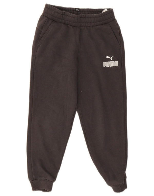 Pantaloni da tuta grafica da ragazzo Puma Joggers 7-8 anni in cotone nero