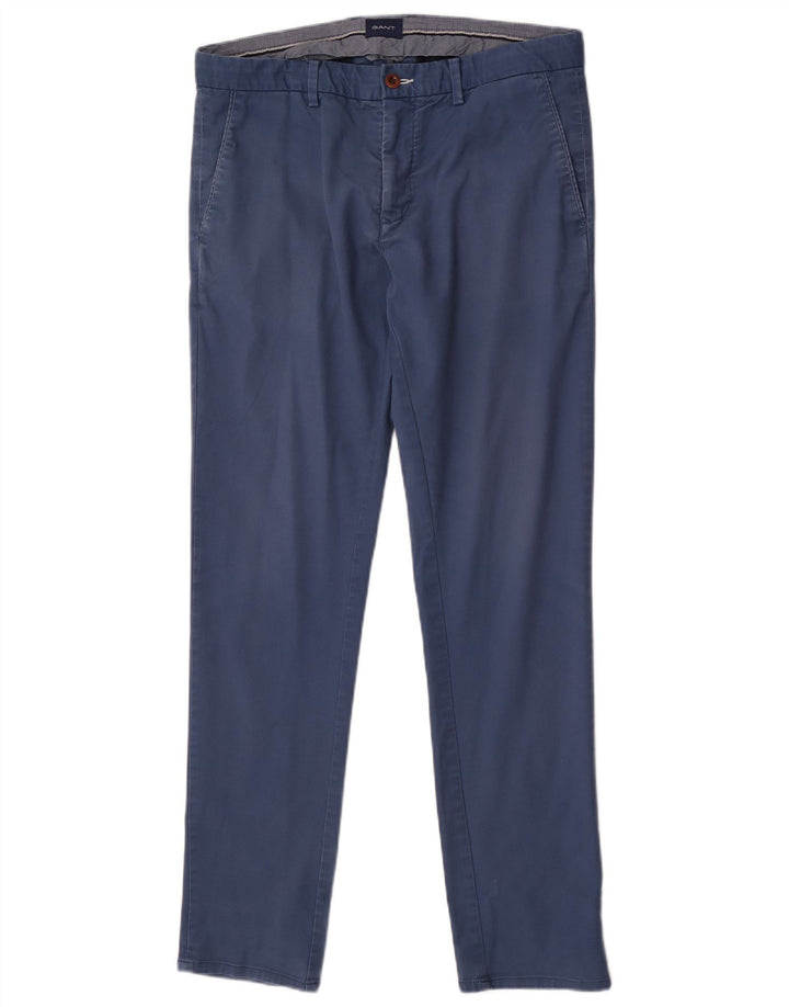 Pantaloni chino slim da uomo Gant W32 L32 in cotone blu