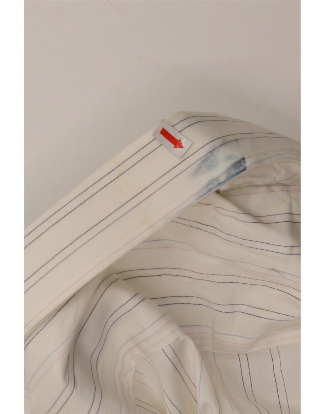 MASSIMO DUTTI Camicia da uomo Taglia 43 Grande cotone a righe bianche