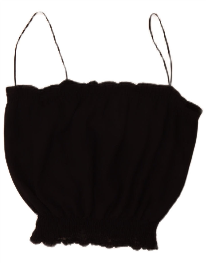 Canotta da donna Zara UK 16 grande poliestere nero