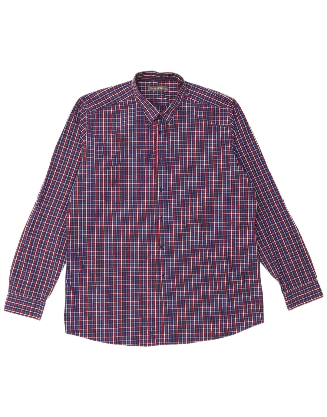 Camicia Uomo Angelo Litrico XL Cotone Quadri Blu
