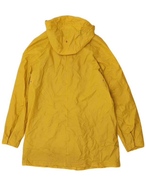 Marks & Spencer Womens Hooded Raincoat UK 10 Small Yellow Polyurethane