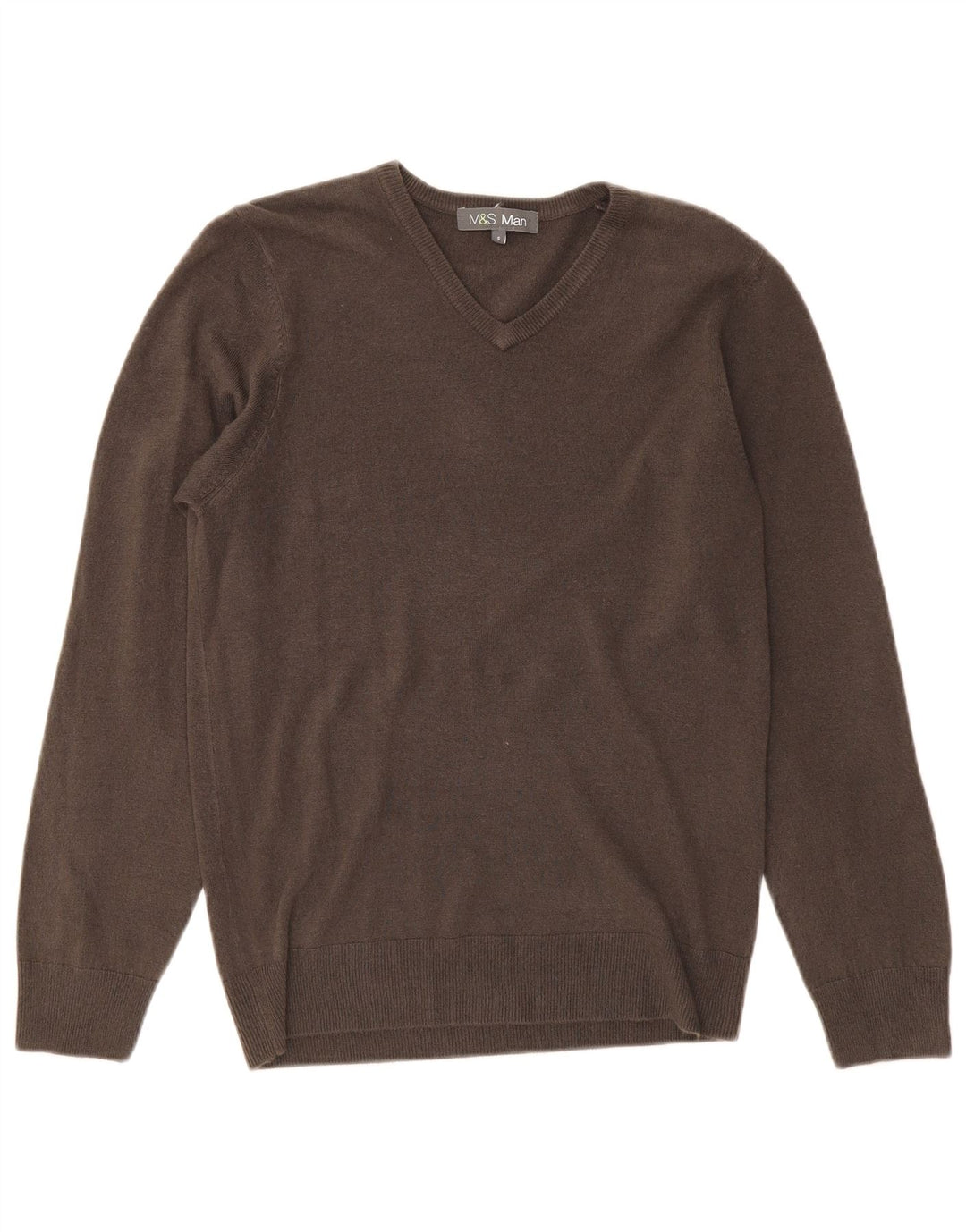 MARKS & SPENCER Maglione da uomo con scollo a V piccolo acrilico grigio
