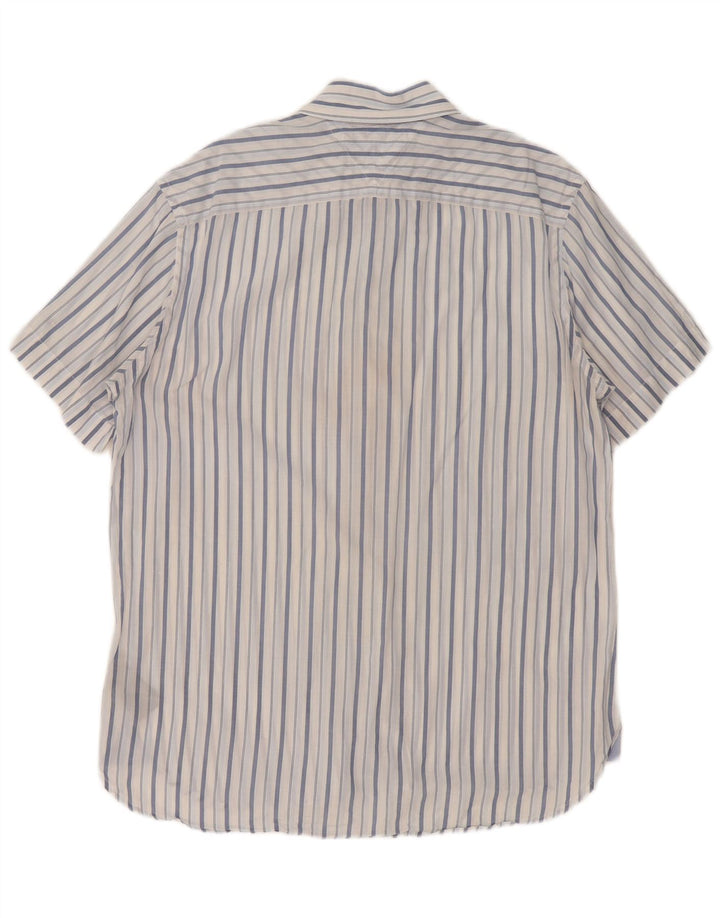 Camicia a maniche corte da uomo Tommy Hilfiger blu medio a righe
