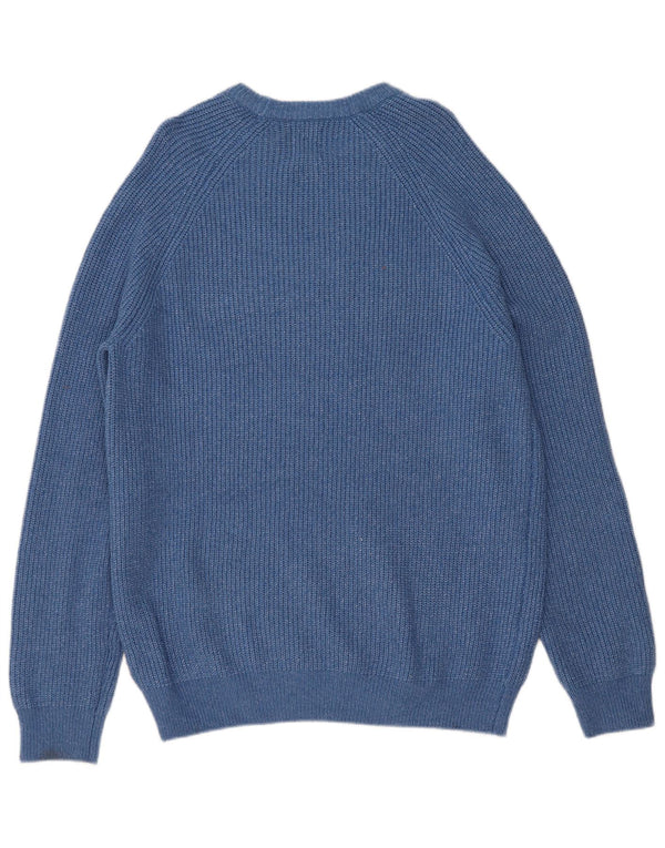 Maglione maglione girocollo da uomo Marks & Spencer grande poliammide screziato blu