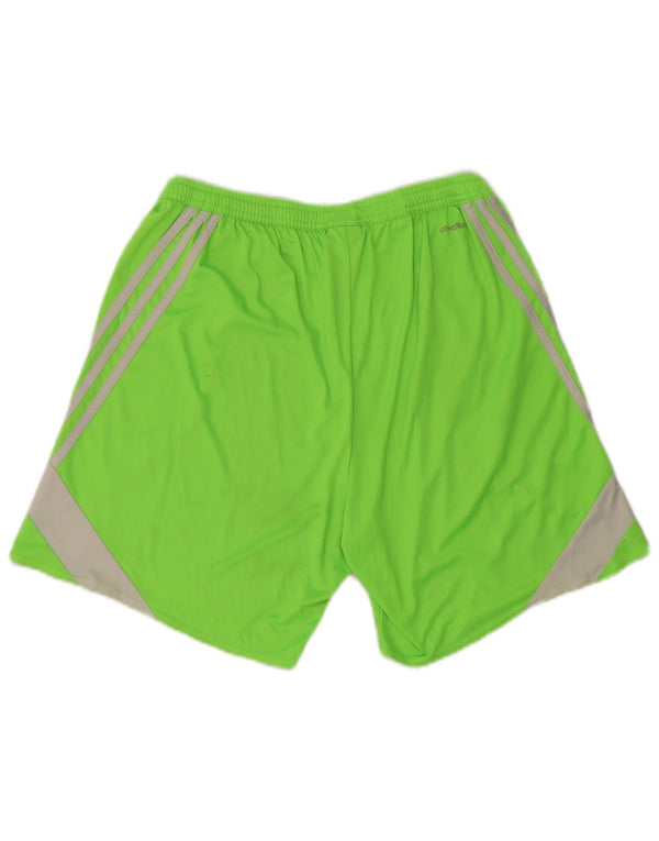 Pantaloncini sportivi Adidas da uomo con vestibilità regolare, grandi W27 L7, colore verde a blocchi di colore