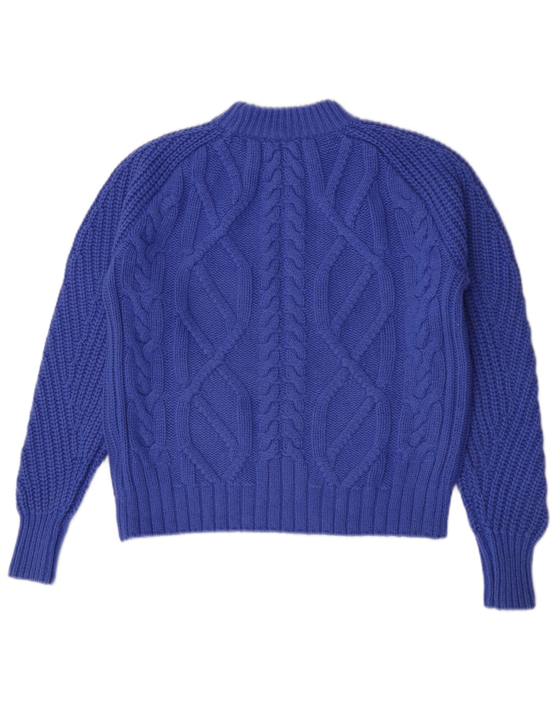 Marks & Spencer maglione da donna con collo alto autografo UK 8 piccolo blu