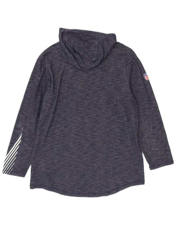 Nike Maglia da uomo a maniche lunghe con cappuccio dei Los Angeles Rams, grande, blu navy screziato