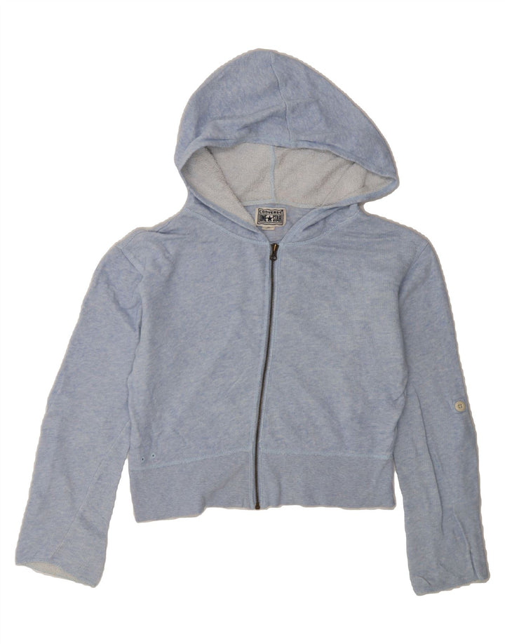 CONVERSE Womens Hoodie Jumper UK 14 Medium Blue Cotton Vintage Converse and Second-Hand Converse from Messina Hembry 