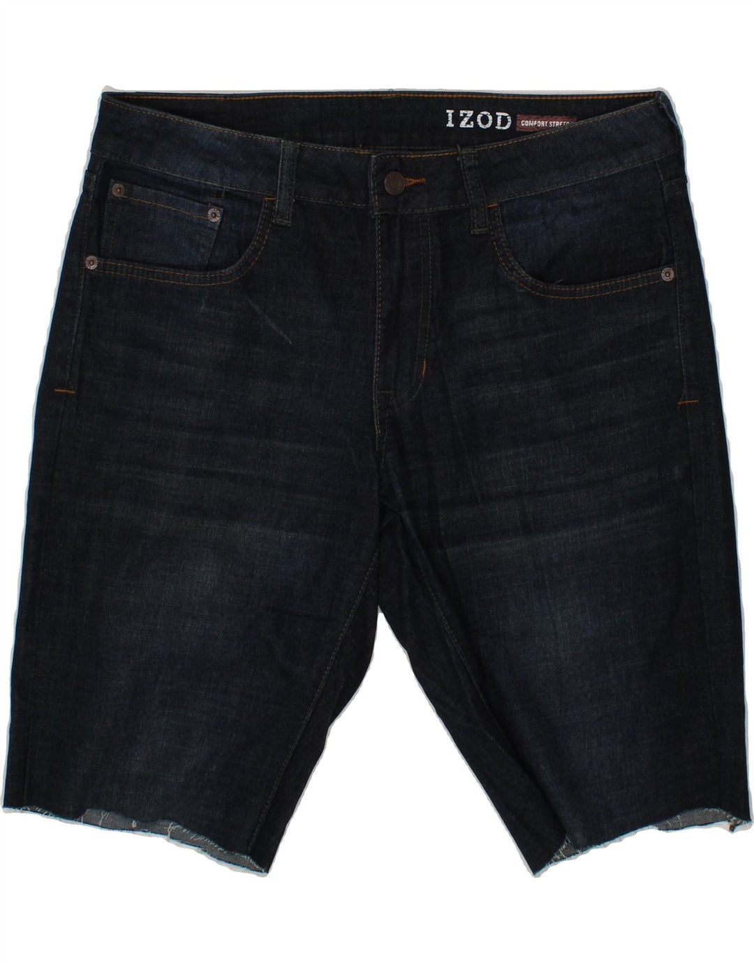 IZOD Mens Comfort Fit Denim Shorts W32 Medium Navy Blue Cotton Vintage Izod and Second-Hand Izod from Messina Hembry 