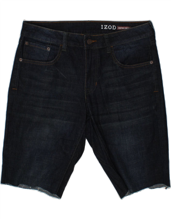 IZOD Mens Comfort Fit Denim Shorts W32 Medium Navy Blue Cotton Vintage Izod and Second-Hand Izod from Messina Hembry 