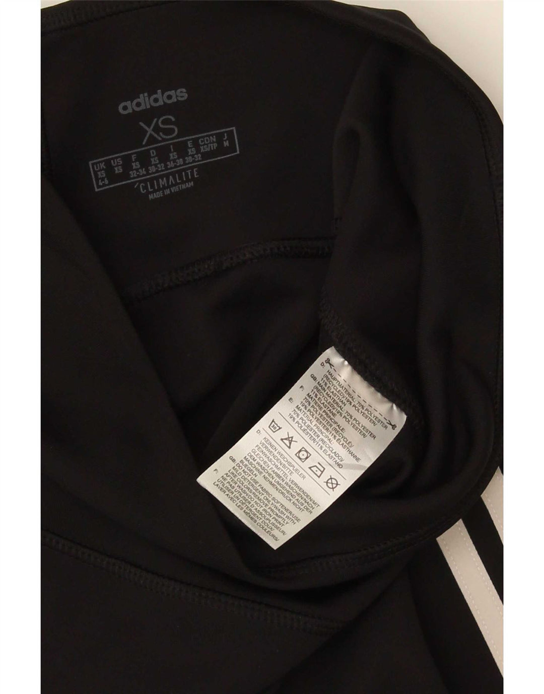 Leggings Adidas Climalite Capri da donna UK 4/6 XS poliestere nero