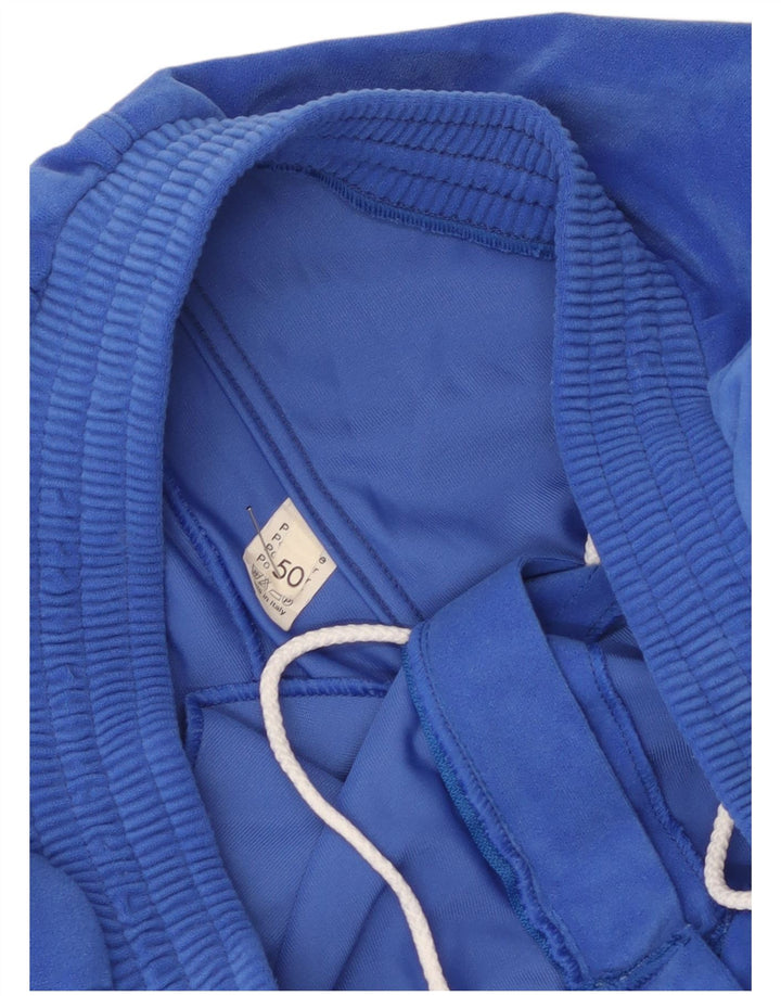 Pantaloni da tuta vintage da uomo IT 50 Large Blu in poliestere