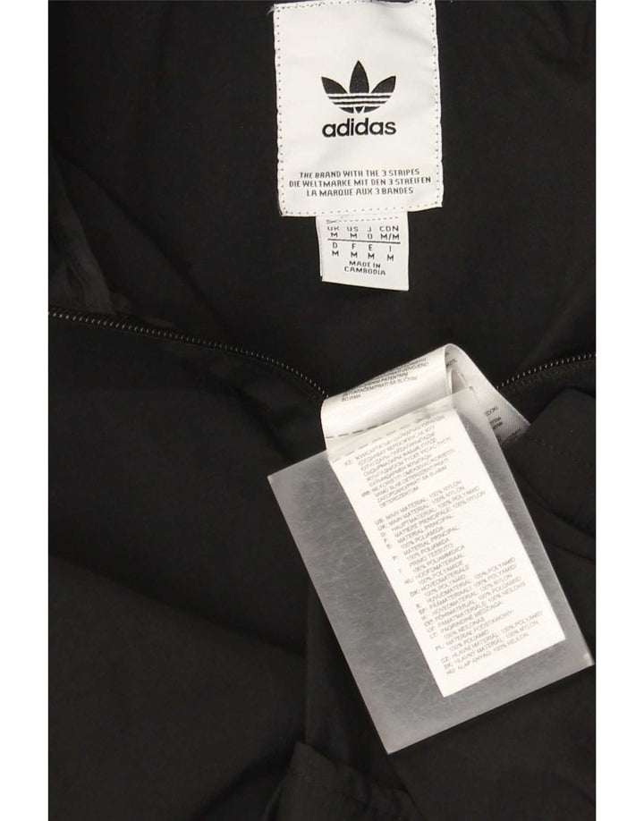 Giacca da ginnastica da uomo con cappuccio Adidas, media, in nylon nero