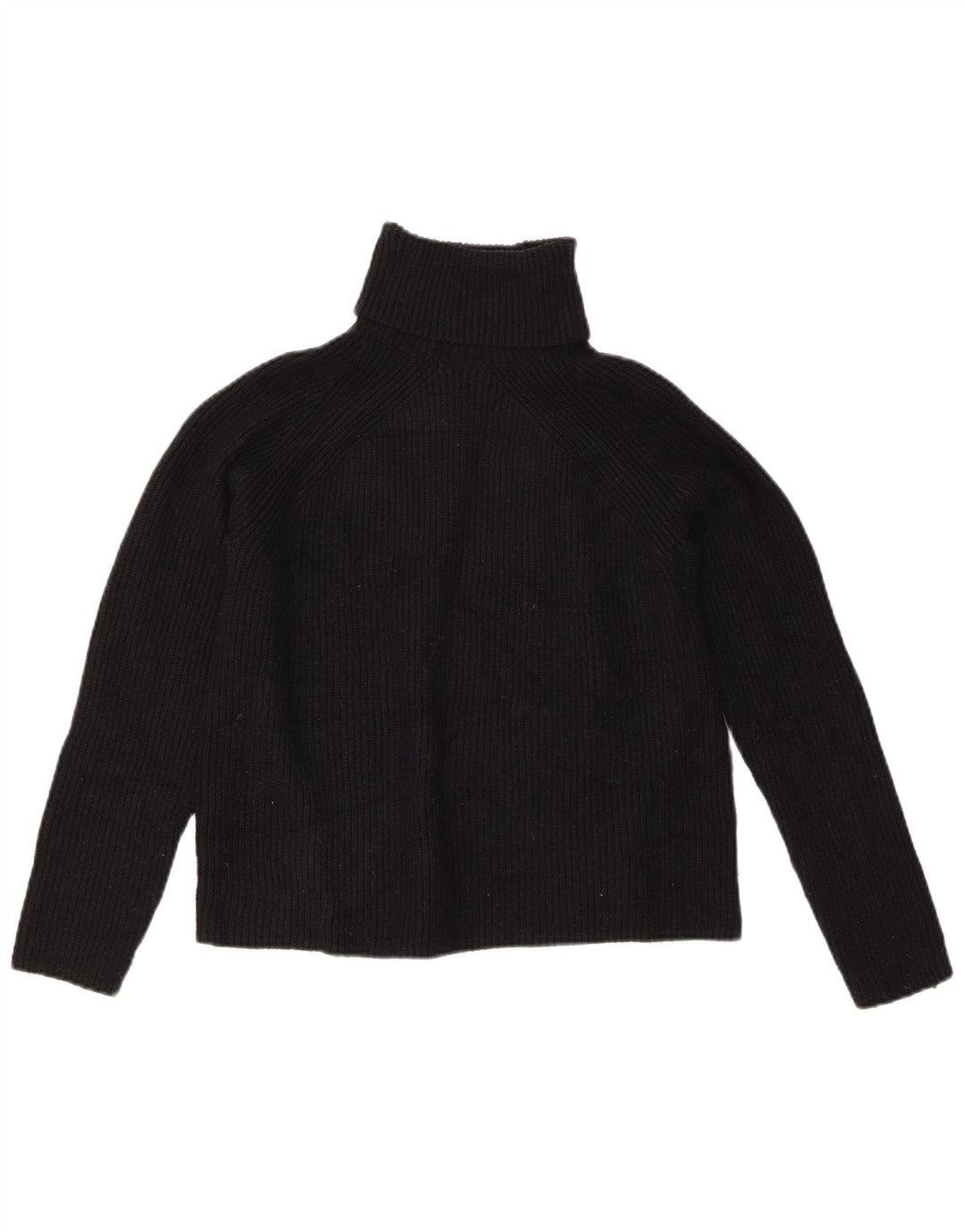 Maglione maglione a collo alto da donna Marks & Spencer UK 10 piccolo in viscosa nera