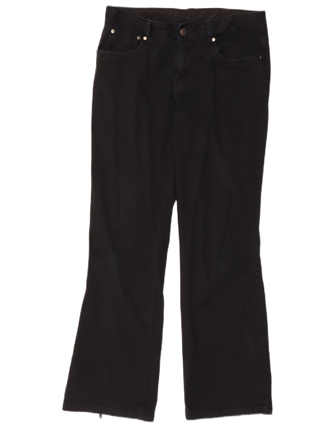 Jeans Bootcut da donna Tommy Hilfiger US 10 Large W32 L31 Cotone nero