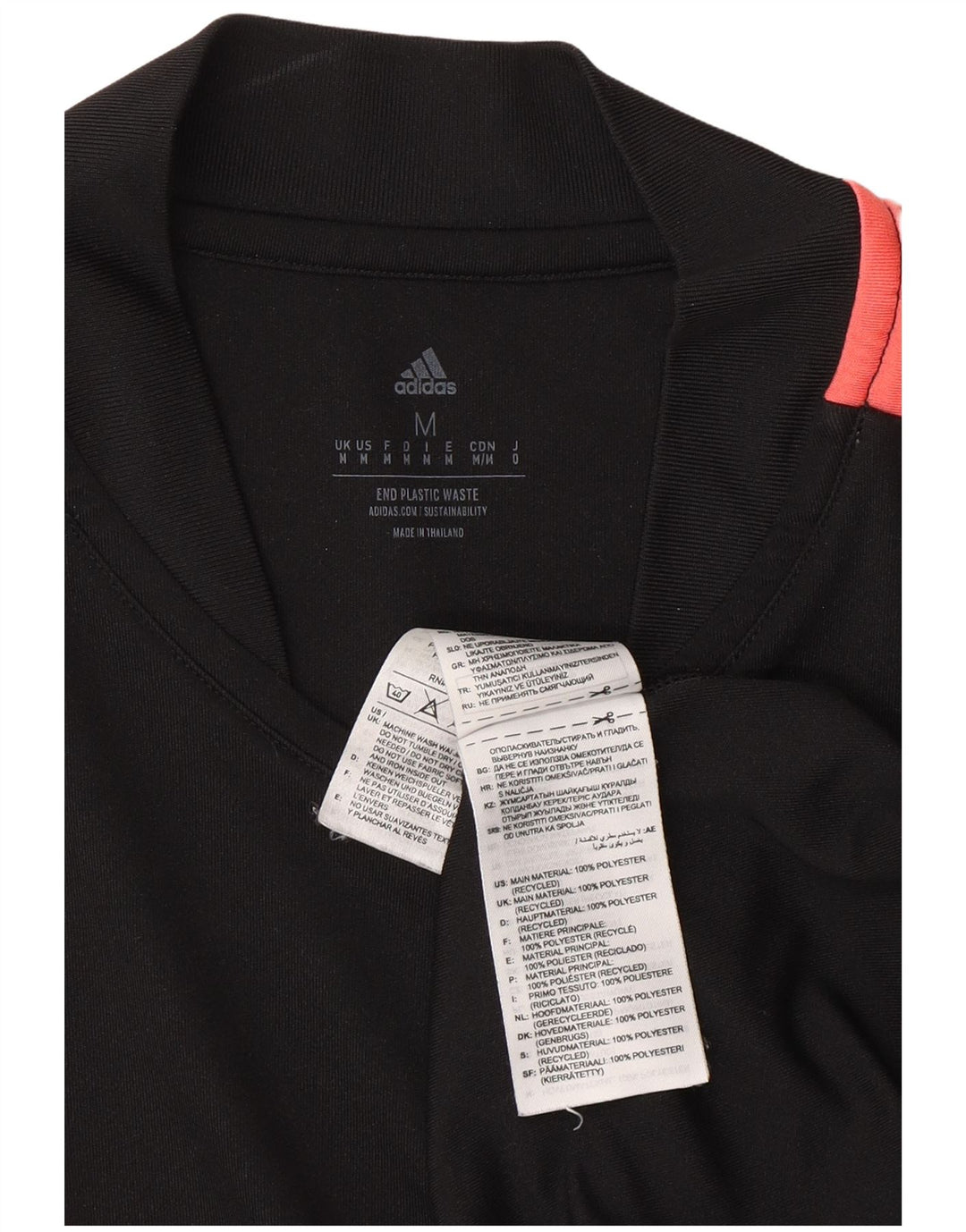 Maglietta Adidas da uomo a maniche corte regolare, colore nero medio