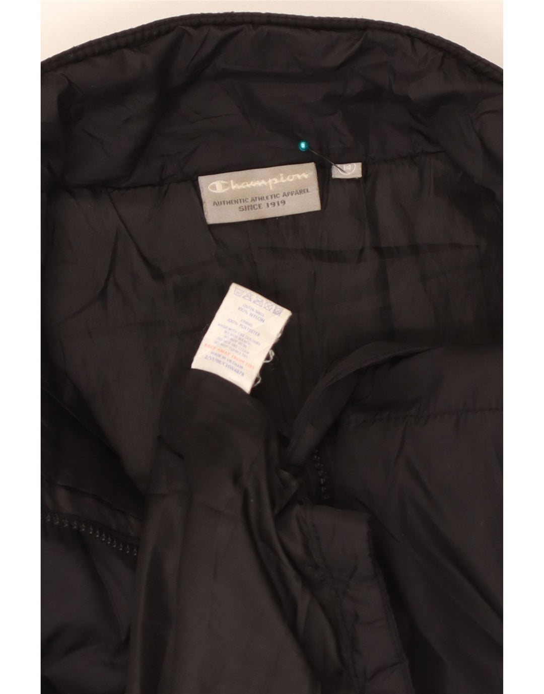 Gilet imbottito da donna Champion UK 14 grande nylon nero