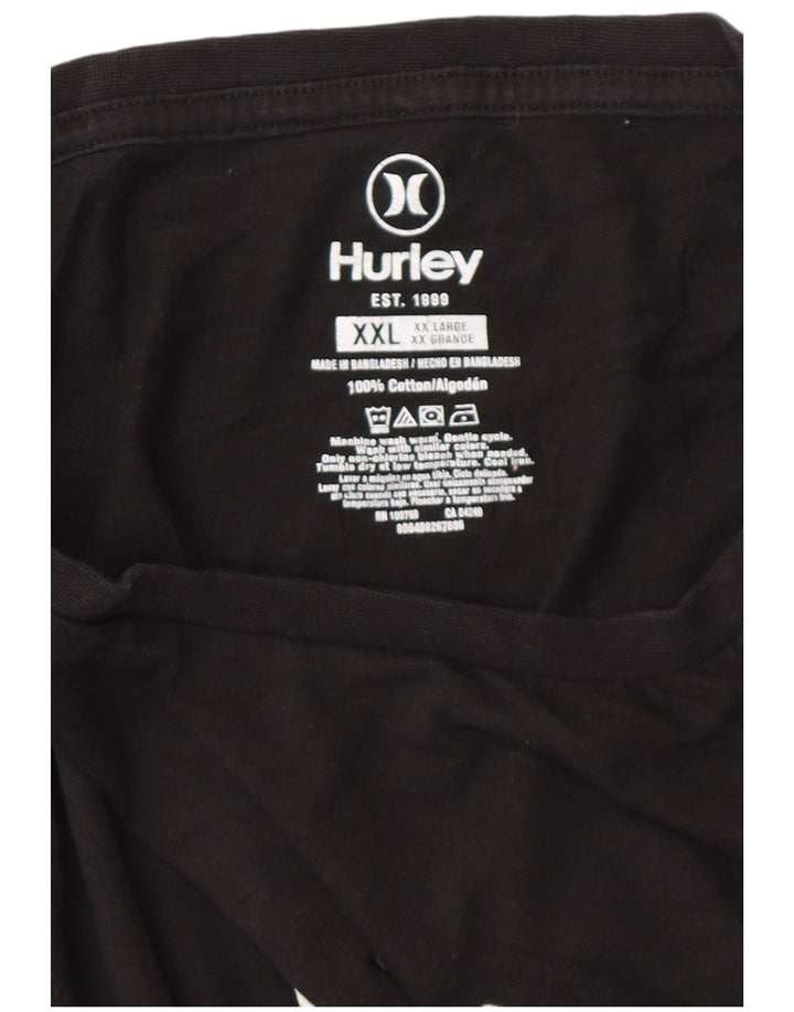 T-shirt grafica da uomo HURLEY XL XL in cotone nero