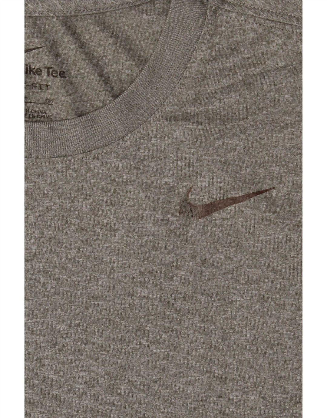 T-shirt Nike Dri Fit da uomo, piccola, in poliestere chiazzato grigio