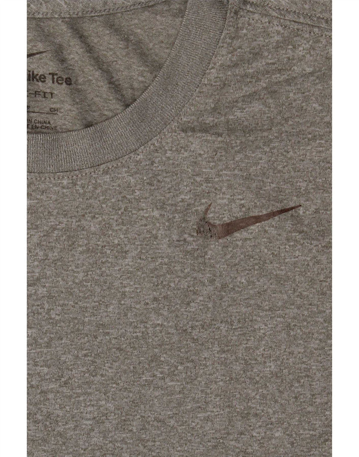 T-shirt Nike Dri Fit da uomo, piccola, in poliestere chiazzato grigio