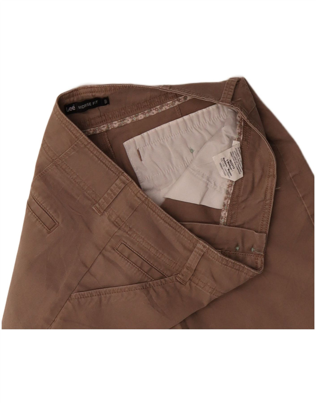 Pantaloncini casual da donna a vita media LEE US 6 medi W32 in cotone beige