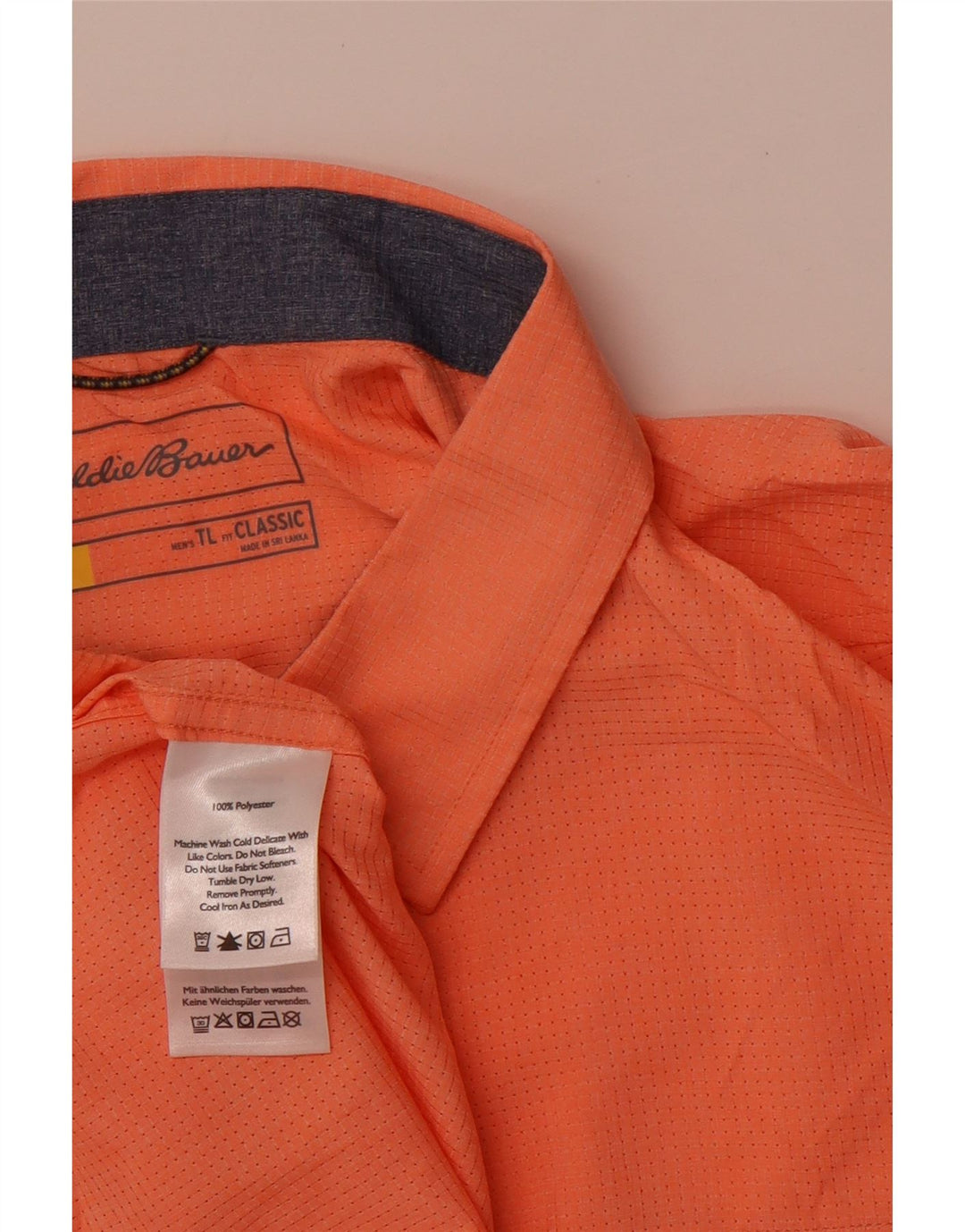 EDDIE BAUER Camicia da uomo a maniche corte vestibilità classica classica grande arancione