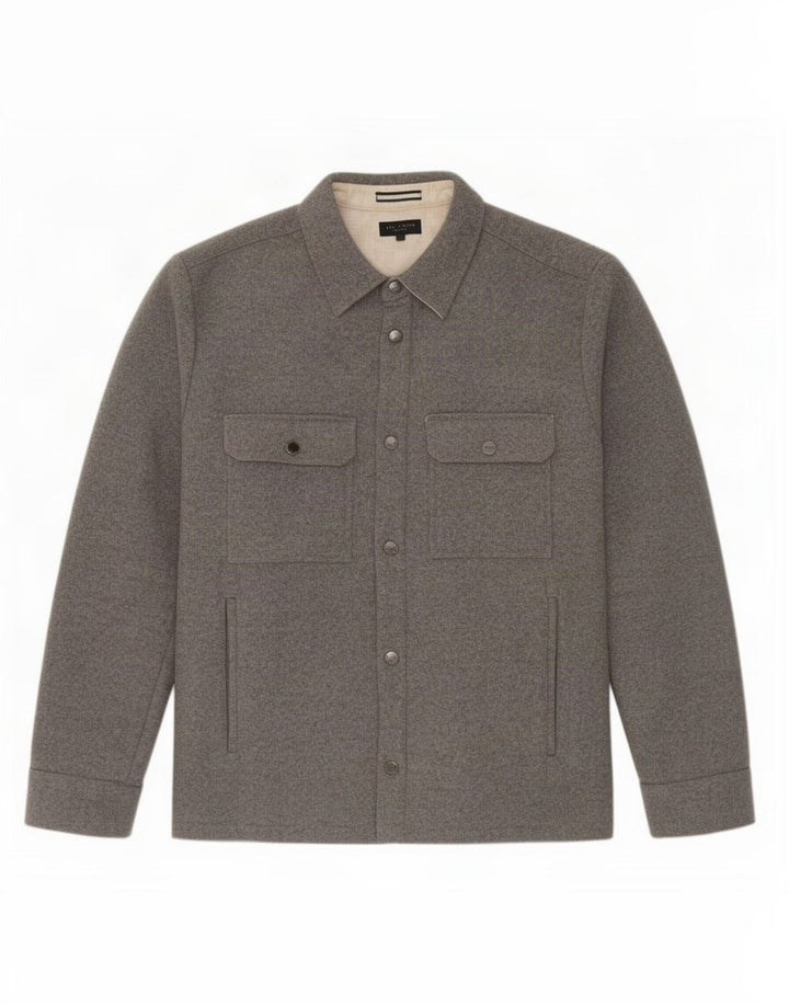 Giubbotto bomber da uomo Ted Baker taglia 5 XL in lana grigia