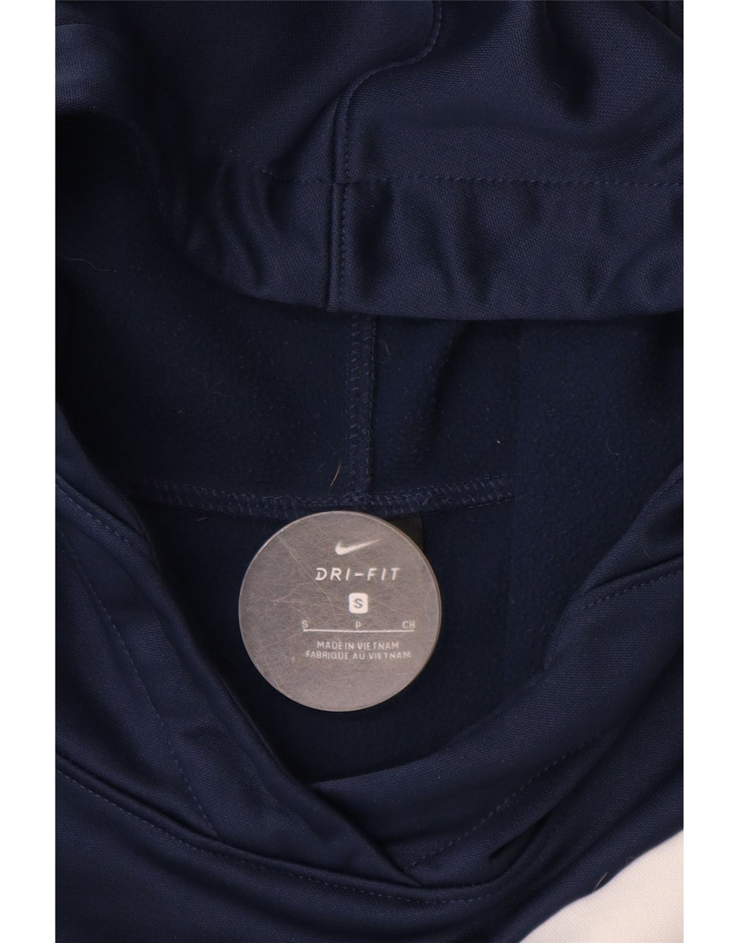 NIKE Felpa con cappuccio grafica Dri Fit da uomo, piccola, in poliestere blu navy