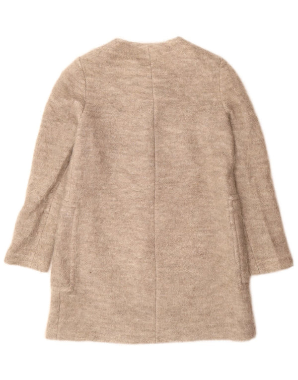 Cappotto Zara Donna UK 10 Small Grigio Viscosa