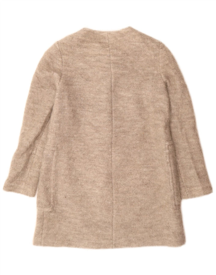Cappotto Zara Donna UK 10 Small Grigio Viscosa
