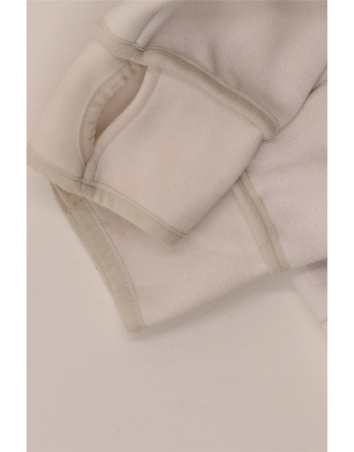 Felpa con cappuccio e zip Adidas da uomo XL in cotone bianco