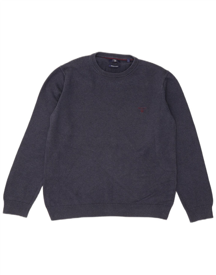 Gant Uomo Maglione Girocollo Maglione Grande Cotone Blu Navy