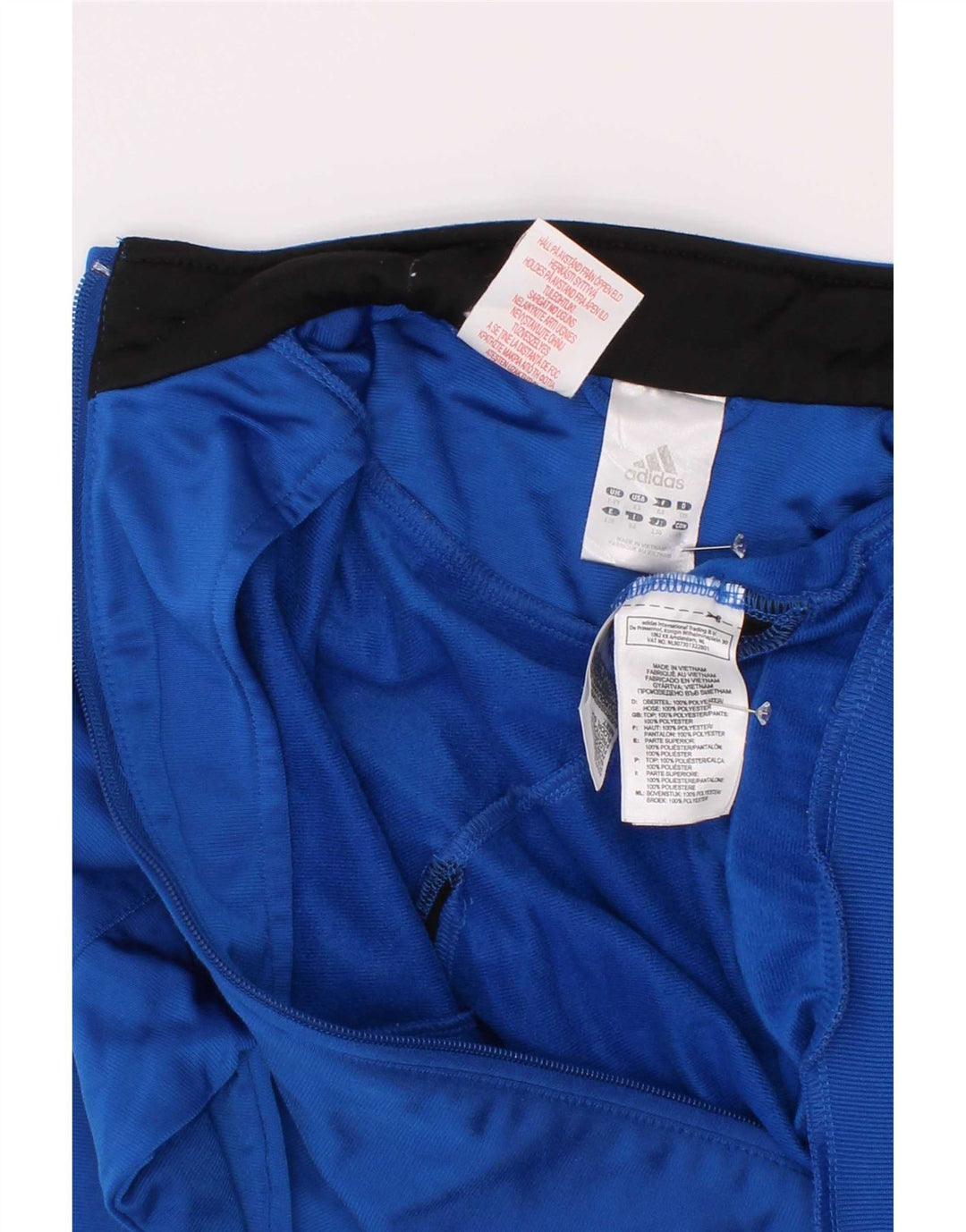 Giacca da tuta da ragazzo Adidas 7-8 anni in poliestere color block blu