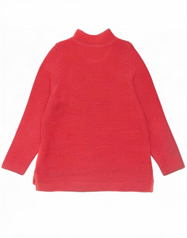 Felpa da donna con collo con zip Weird Fish, maglione UK 18 XL, cotone rosso
