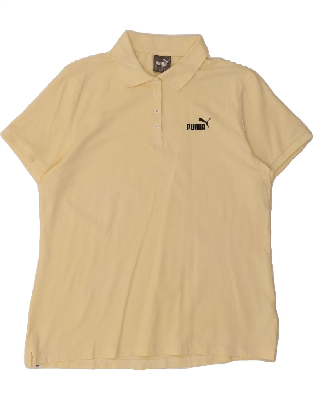 PUMA Womens Polo Shirt UK 16 Large Yellow Cotton Vintage Puma and Second-Hand Puma from Messina Hembry 