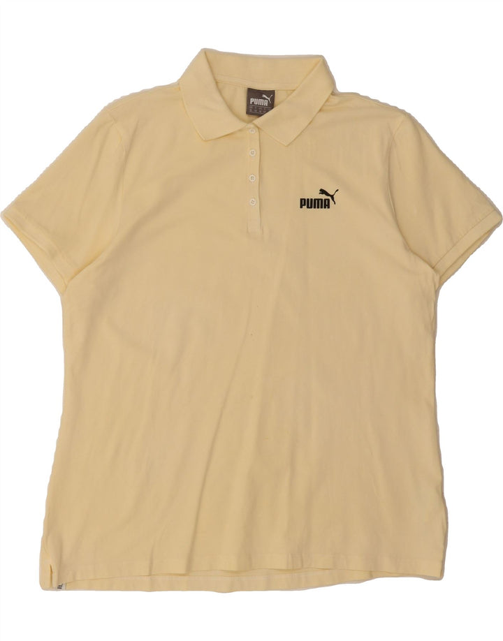 PUMA Womens Polo Shirt UK 16 Large Yellow Cotton Vintage Puma and Second-Hand Puma from Messina Hembry 