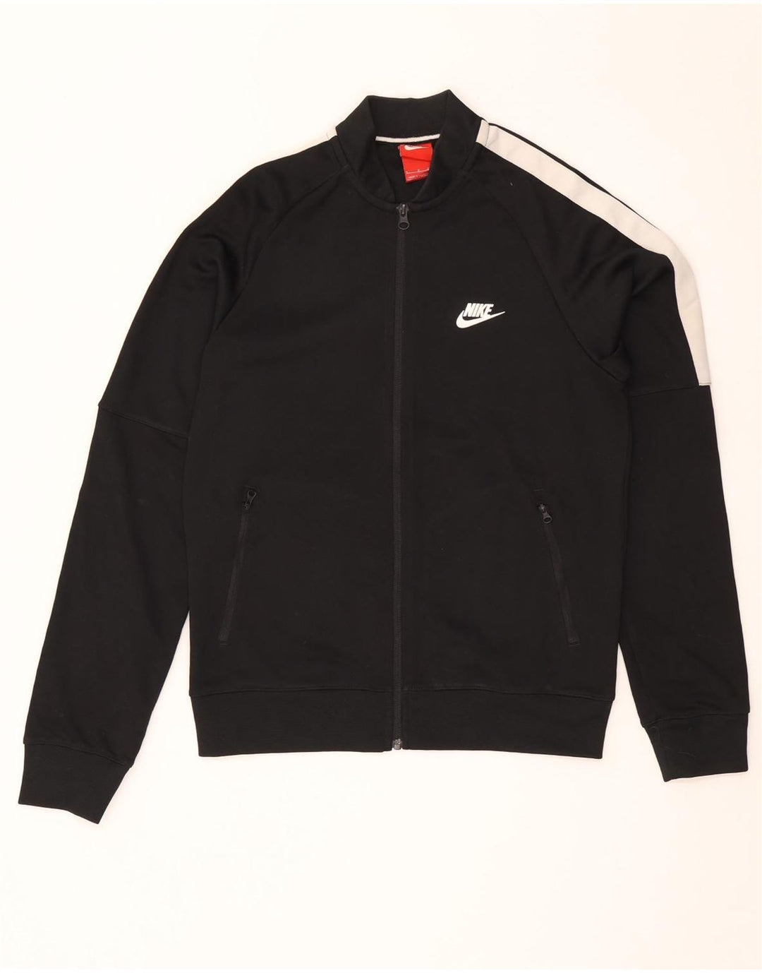 Giacca superiore della tuta da uomo Nike Small nera in poliestere color block