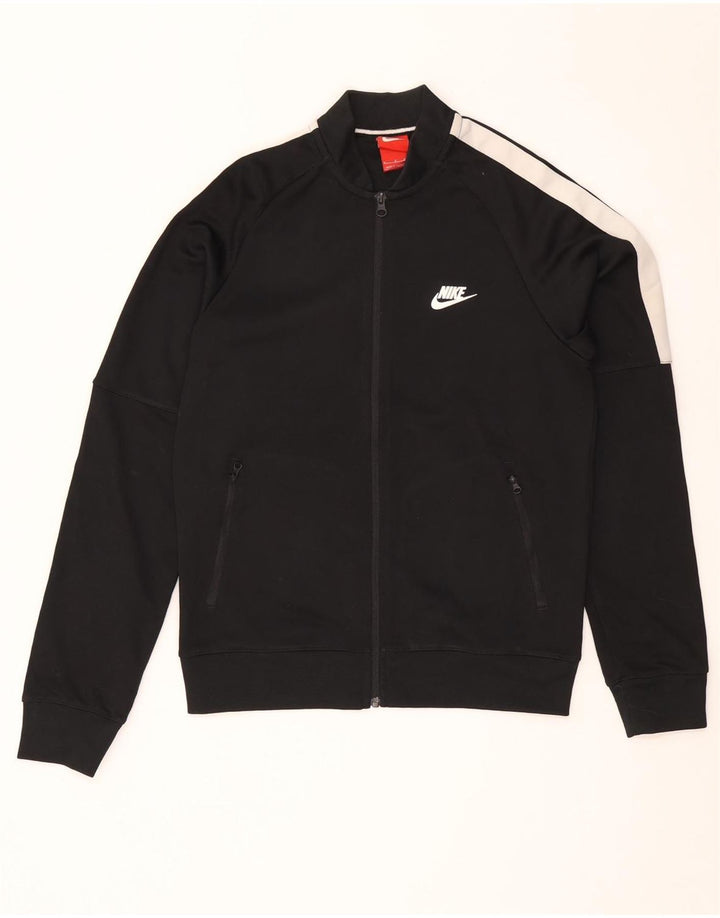 Giacca superiore della tuta da uomo Nike Small nera in poliestere color block