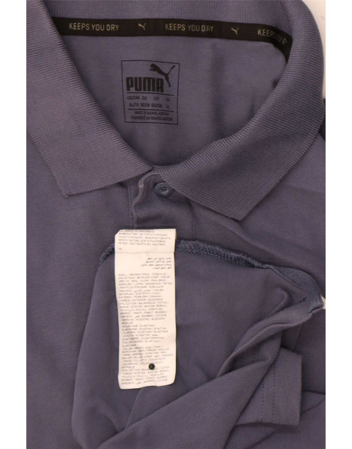 Polo da uomo Puma XL in cotone grigio