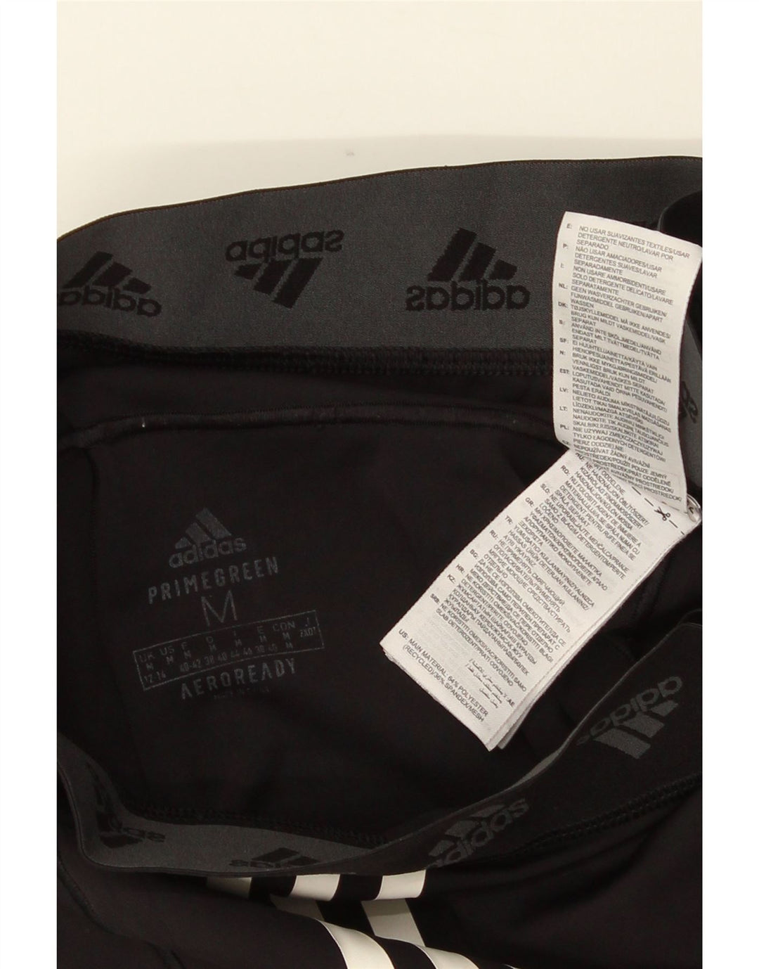 Leggings grafici ADIDAS da donna Aeroready UK 12/14 Poliestere nero medio