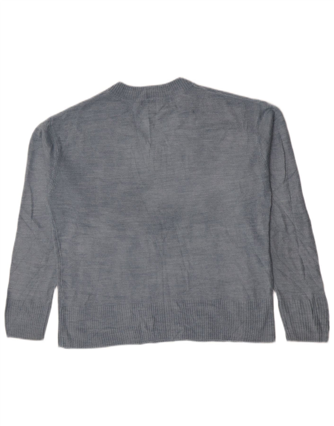 Maglione da donna con scollo a V Marks & Spencer UK 16 grande acrilico blu