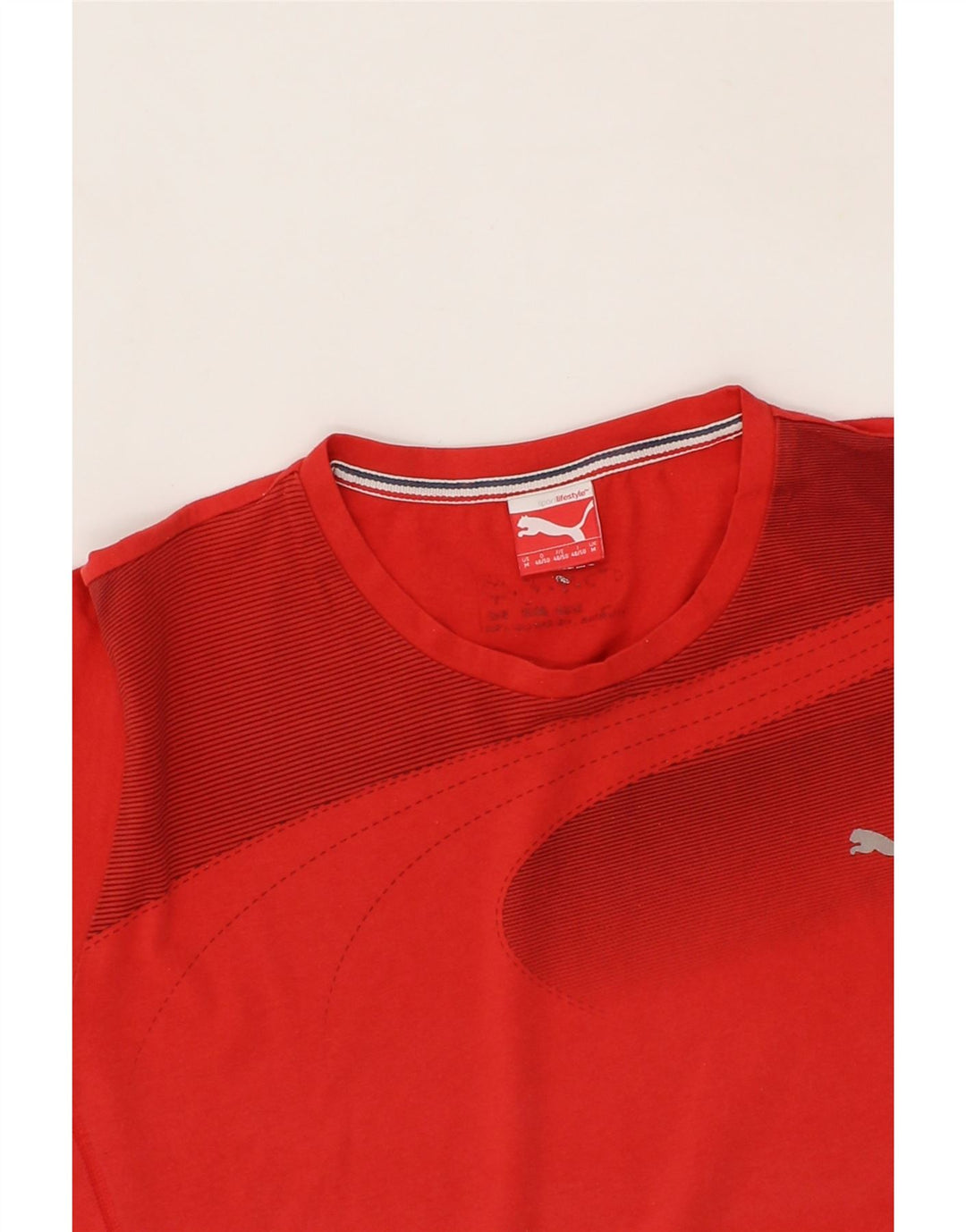 PUMA Mens Graphic T-Shirt Top Medium Red Cotton Vintage Puma and Second-Hand Puma from Messina Hembry 