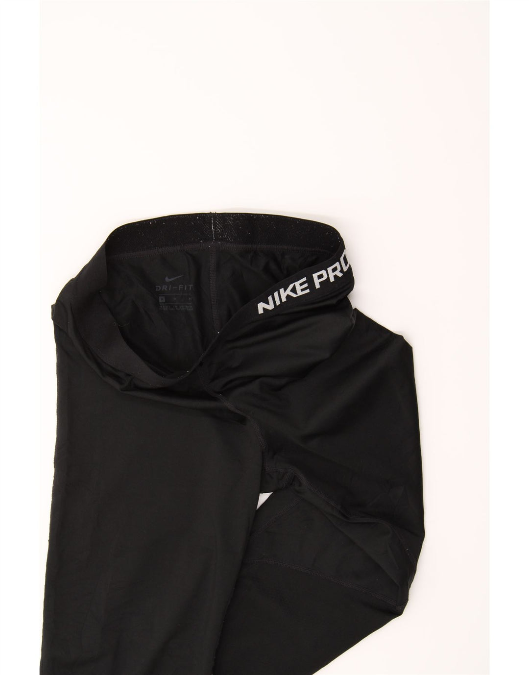 NIKE Womens Dri Fit Graphic Leggings UK 12 Medium  Black Polyester Vintage Nike and Second-Hand Nike from Messina Hembry 