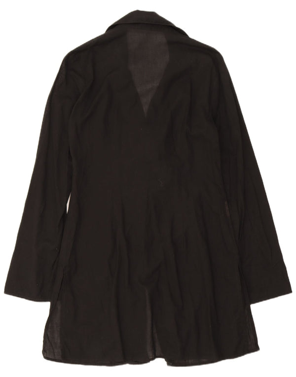 Abito camicia da donna Benetton UK 10 piccolo cotone nero